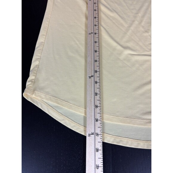 Athleta Getaway Tee Pale Lunaria Butter Yellow Medium Short Sleeve Relaxed - Picture 10 of 13